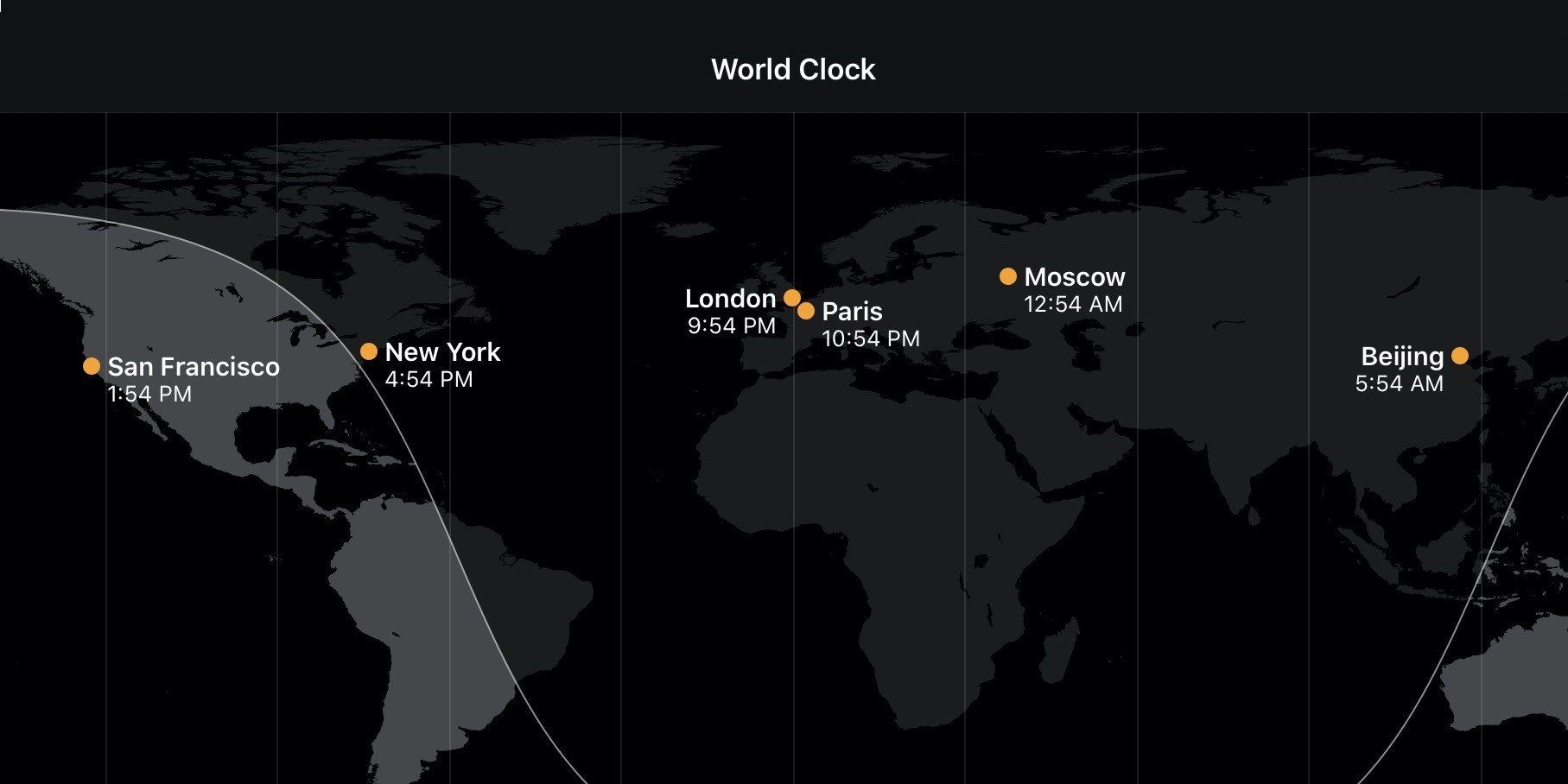 Iphone Ipad Mac Apple Watchで異なるタイムゾーンの都市の時刻を確認する方法 Around Mobile World
